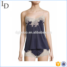 Camisole mit Spitze sexy Lady Pyjamas mit Hemden Mode Schlaf tragen